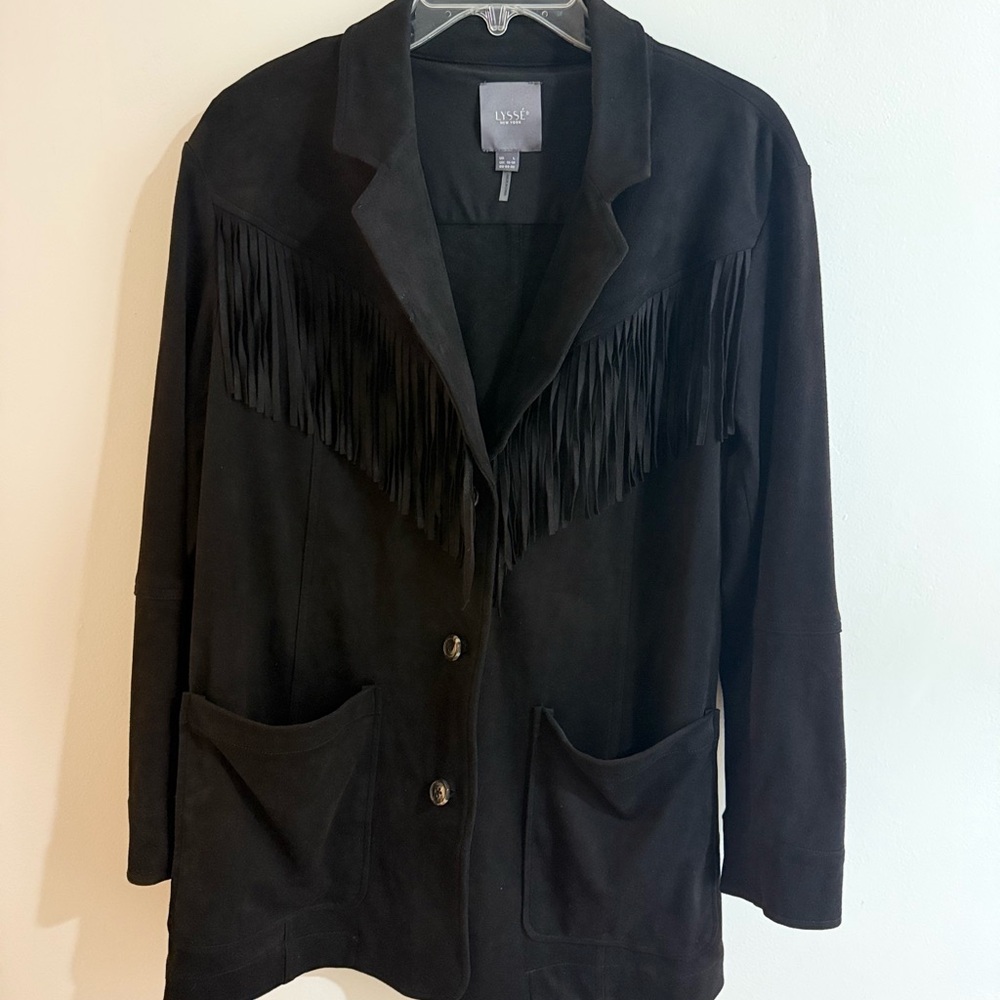 Lysse Black Fringe Western Blazer